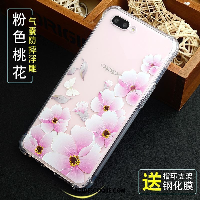 Coque Oppo A3s Étui Blanc Transparent Fluide Doux Téléphone Portable Pas Cher