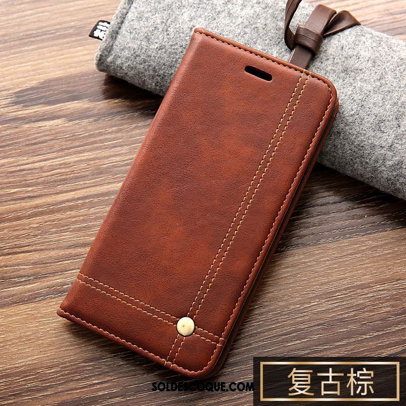 Coque Oppo A3s Étui En Cuir Téléphone Portable Protection Incassable Tout Compris Pas Cher