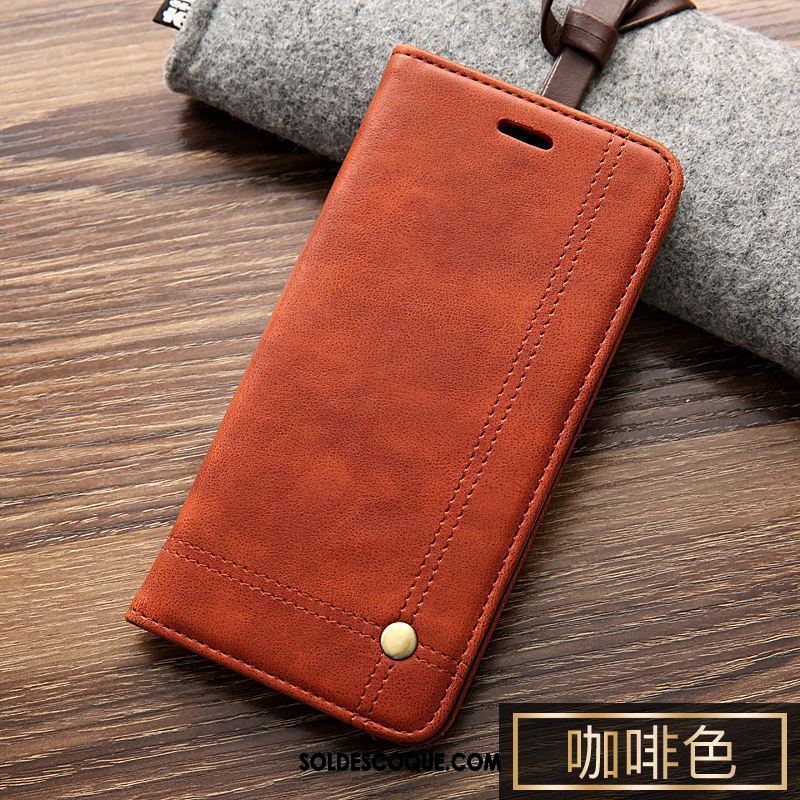 Coque Oppo A3s Étui En Cuir Téléphone Portable Protection Incassable Tout Compris Pas Cher