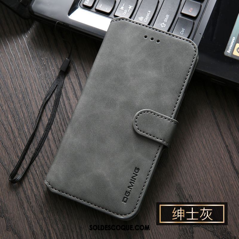 Coque Oppo A3s Étui Protection Incassable Gris Étui En Cuir Pas Cher