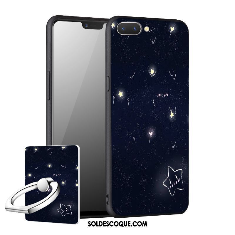 Coque Oppo A3s Étui Silicone Délavé En Daim Téléphone Portable Protection En Vente