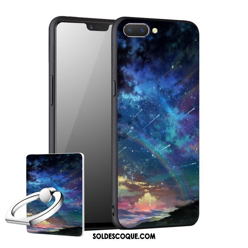 Coque Oppo A3s Étui Silicone Délavé En Daim Téléphone Portable Protection En Vente