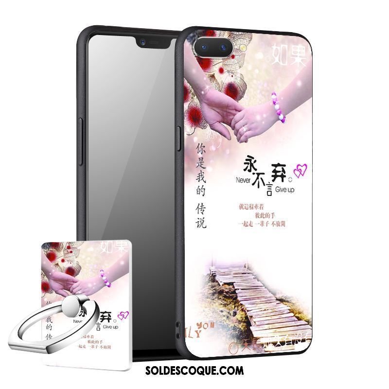 Coque Oppo A3s Étui Silicone Délavé En Daim Téléphone Portable Protection En Vente