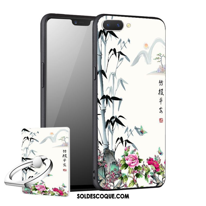 Coque Oppo A3s Étui Silicone Délavé En Daim Téléphone Portable Protection En Vente