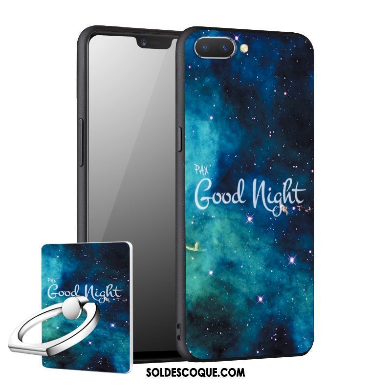 Coque Oppo A3s Étui Silicone Délavé En Daim Téléphone Portable Protection En Vente