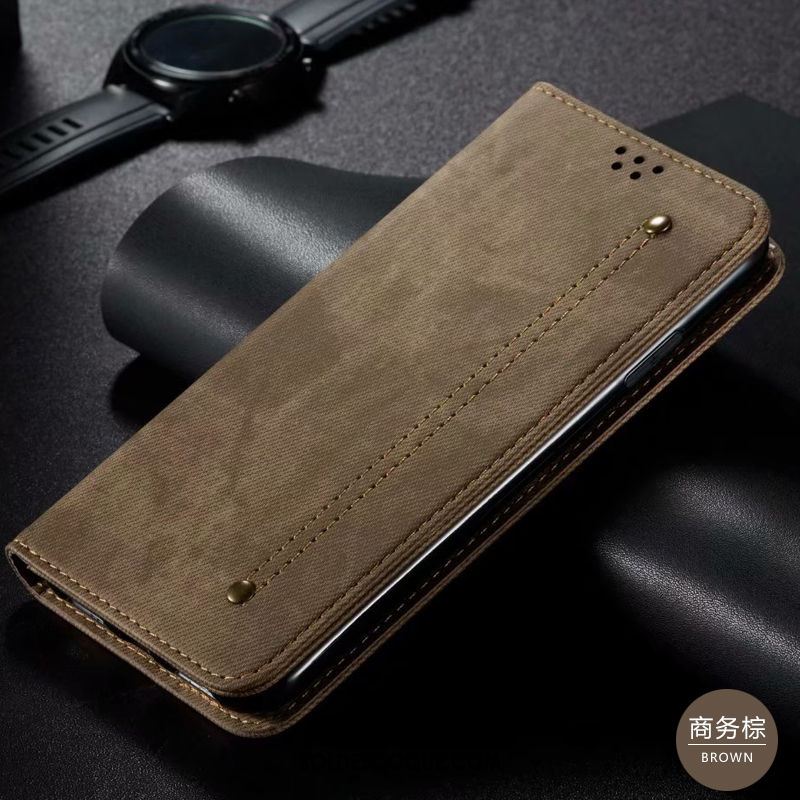 Coque Oppo A5 2020 Cuir Véritable Membrane Élégant Tempérer Silicone En Vente