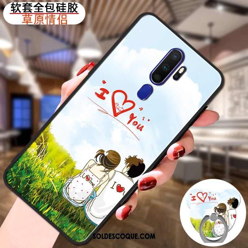 Coque Oppo A5 2020 Personnalité Amoureux Étui Anneau Téléphone Portable Pas Cher