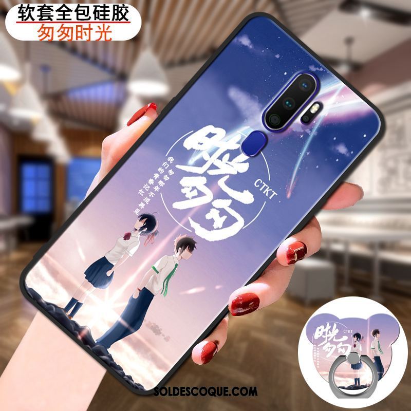 Coque Oppo A5 2020 Personnalité Amoureux Étui Anneau Téléphone Portable Pas Cher