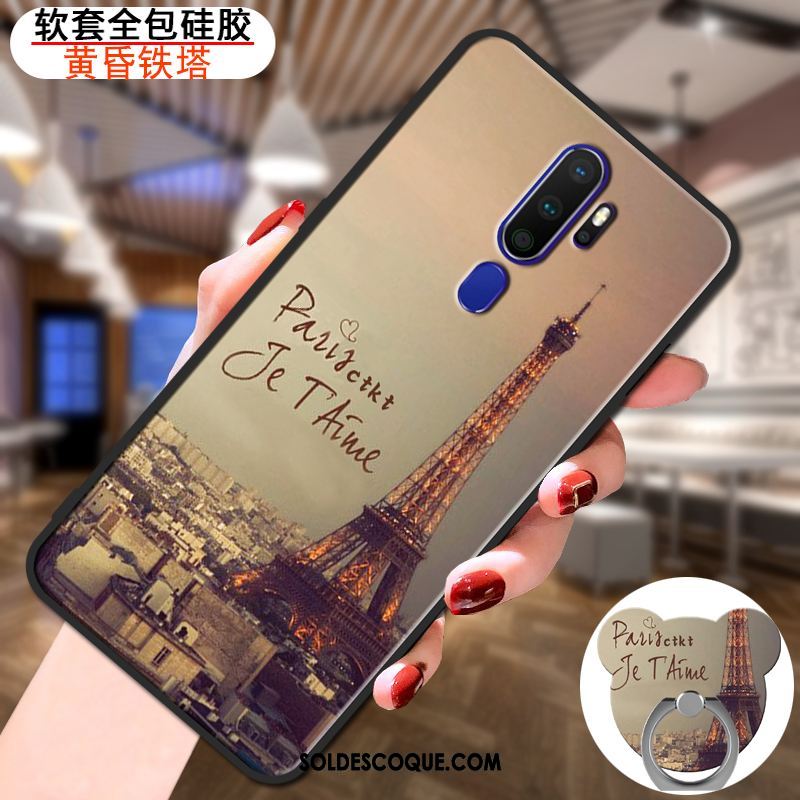 Coque Oppo A5 2020 Personnalité Amoureux Étui Anneau Téléphone Portable Pas Cher