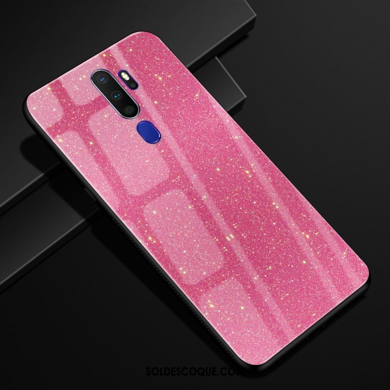 Coque Oppo A5 2020 Étui Verre Téléphone Portable Yarn Quicksand En Ligne