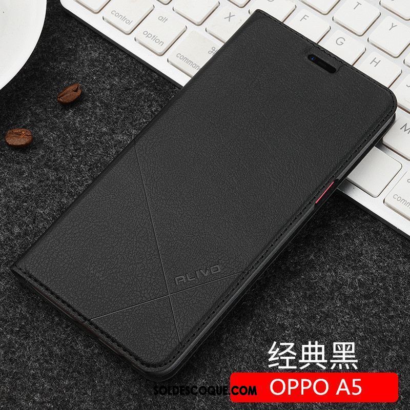 Coque Oppo A5 Créatif Incassable Noir Tout Compris Protection Pas Cher