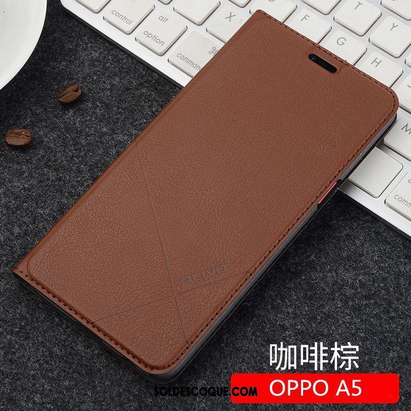 Coque Oppo A5 Créatif Incassable Noir Tout Compris Protection Pas Cher