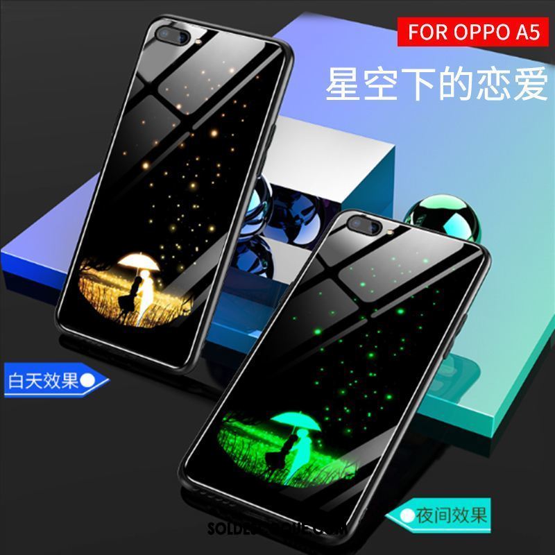 Coque Oppo A5 Créatif Lumineuses Étui Très Mince Téléphone Portable Soldes