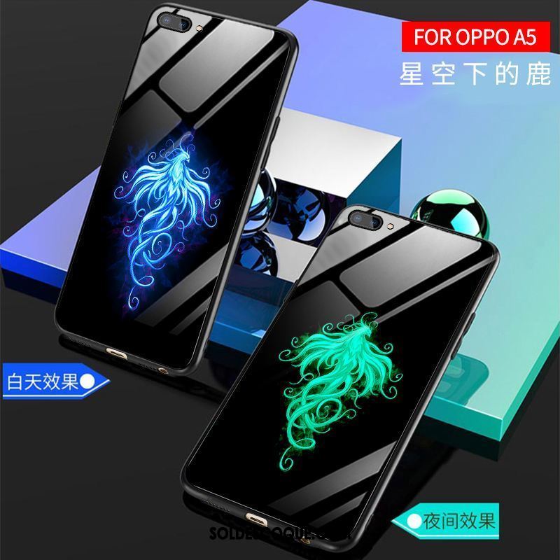 Coque Oppo A5 Créatif Lumineuses Étui Très Mince Téléphone Portable Soldes