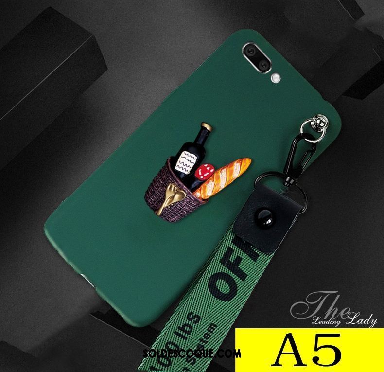 Coque Oppo A5 Créatif Vert Fluide Doux Étui Téléphone Portable En Vente