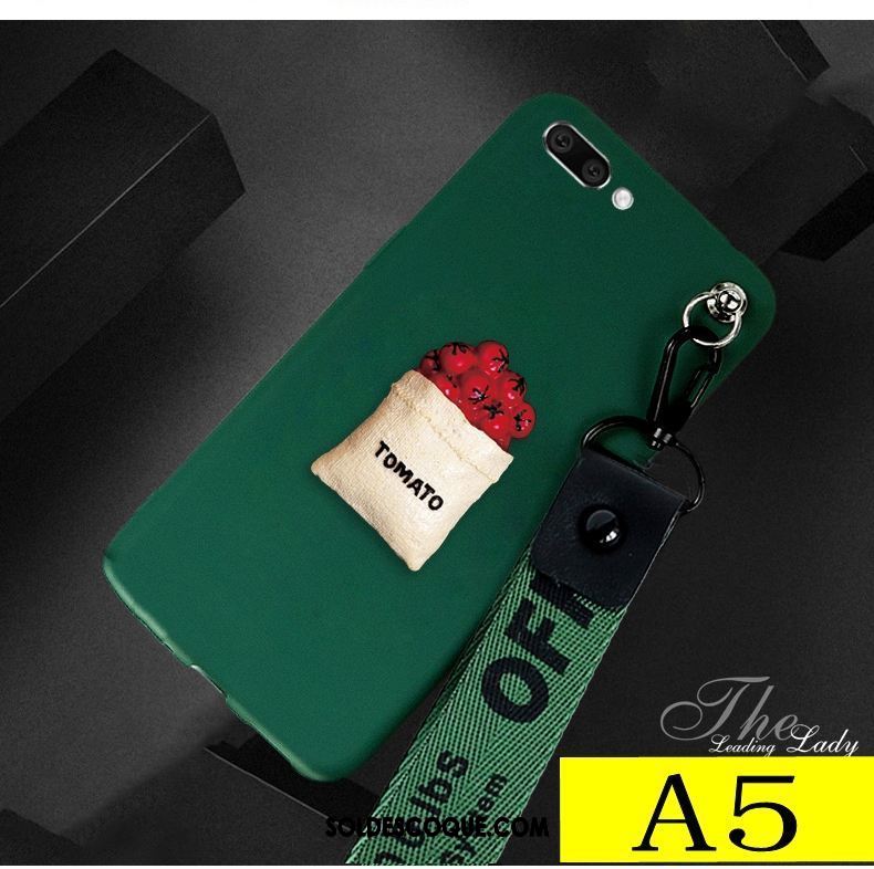 Coque Oppo A5 Créatif Vert Fluide Doux Étui Téléphone Portable En Vente