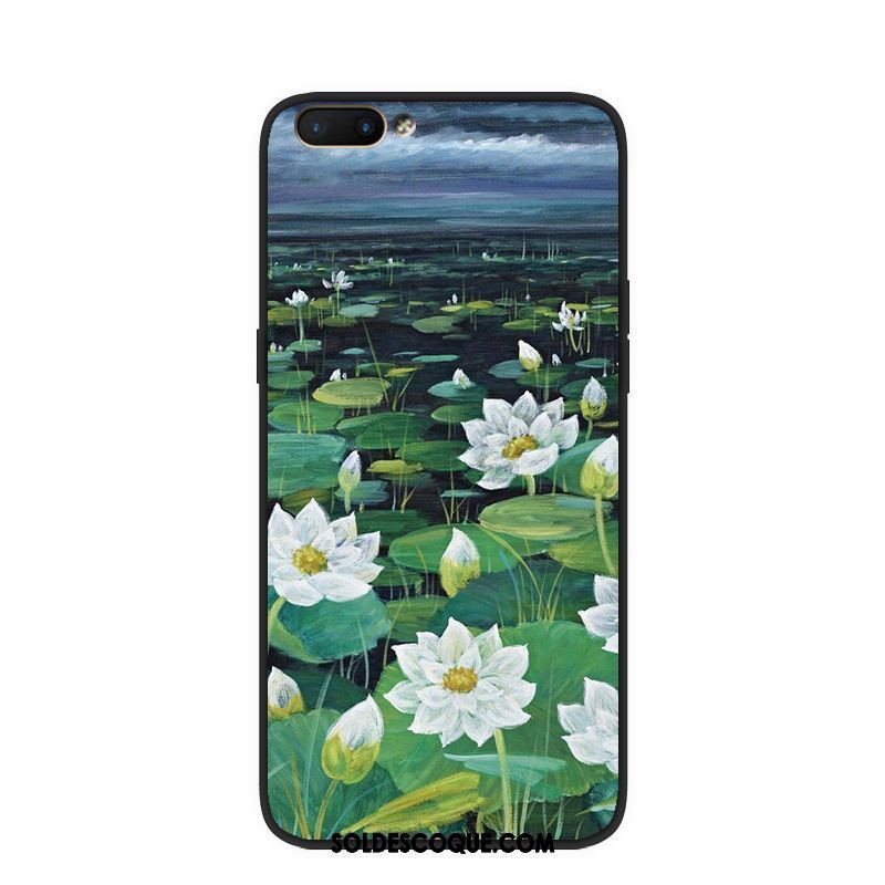 Coque Oppo A5 Fleur Style Chinois Téléphone Portable Art Vert En Ligne