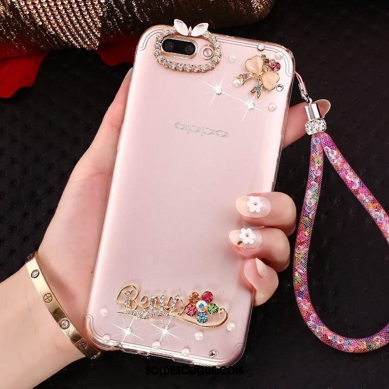 Coque Oppo A5 Ornements Suspendus Étui Incassable Transparent Strass En Ligne