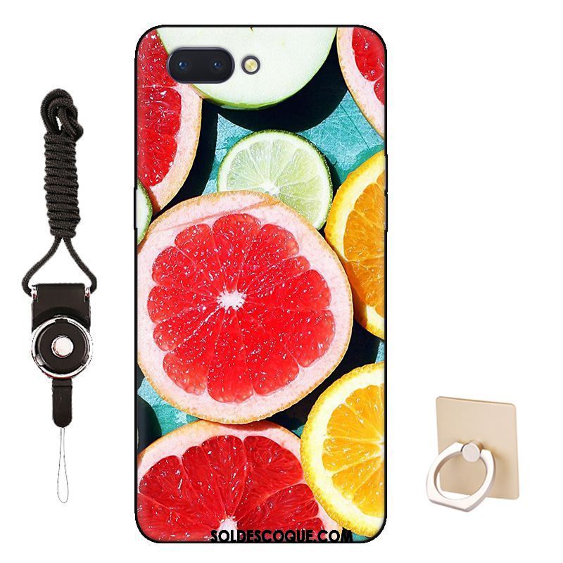 Coque Oppo A5 Protection Délavé En Daim Fruit Bordure Étui Housse En Ligne