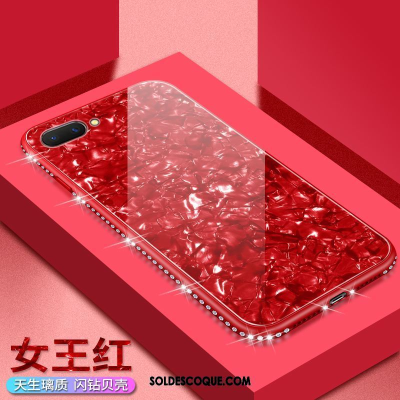 Coque Oppo A5 Protection Verre Trempé Rouge Silicone Créatif En Ligne