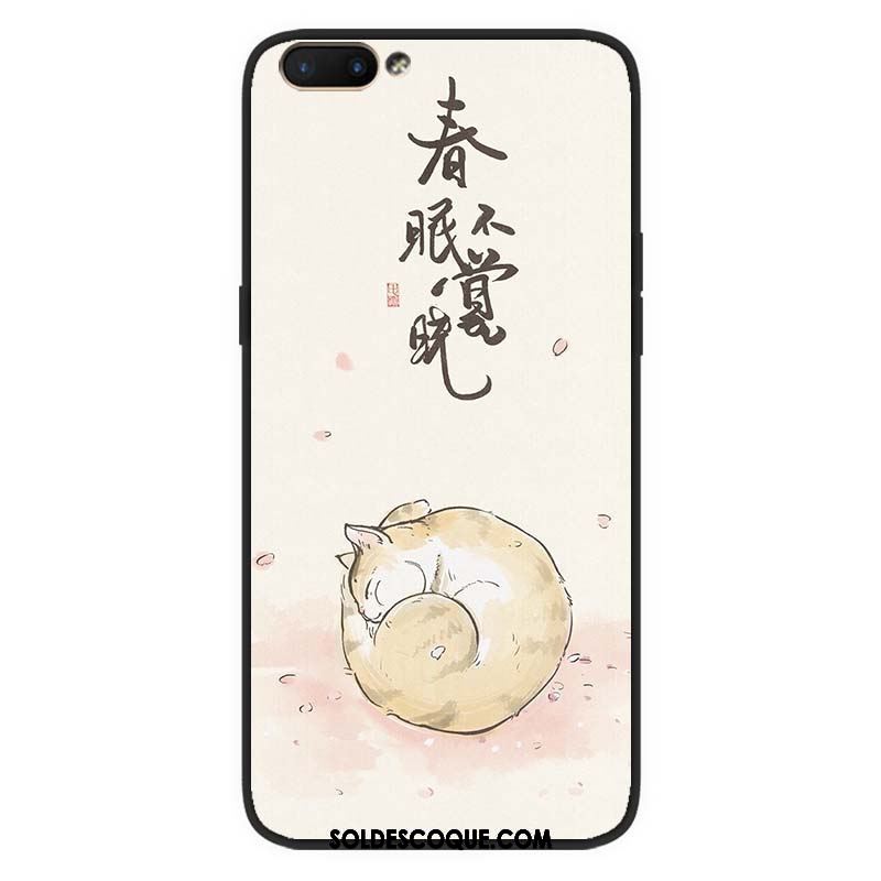 Coque Oppo A5 Rose Téléphone Portable Étui Style Chinois Personnalité Pas Cher