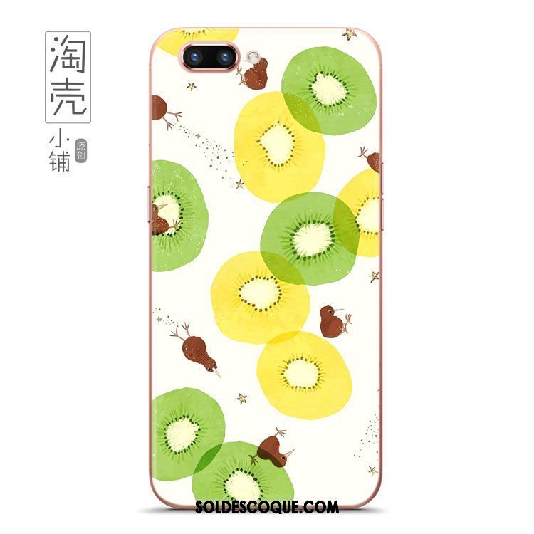Coque Oppo A5 Simple Blanc Silicone Fruit Singe Pas Cher