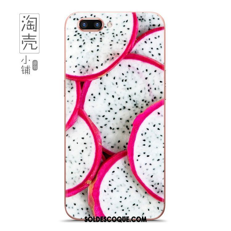 Coque Oppo A5 Simple Blanc Silicone Fruit Singe Pas Cher