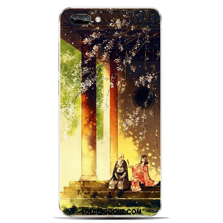 Coque Oppo A5 Style Chinois Fluide Doux Rouge Encre Étui En Ligne