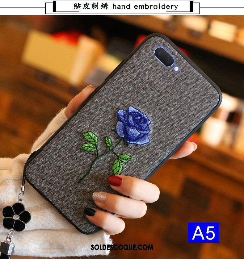 Coque Oppo A5 Style Chinois Silicone Incassable Téléphone Portable Bleu En Vente