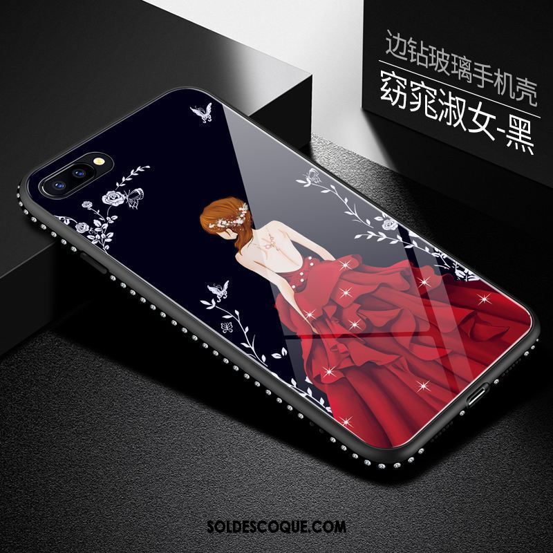 Coque Oppo A5 Tempérer Net Rouge Étui Tendance Nouveau Pas Cher