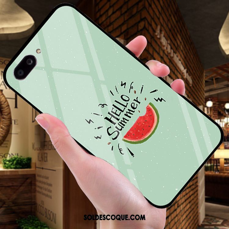 Coque Oppo A5 Verre Miroir Étui Fruit Silicone En Vente