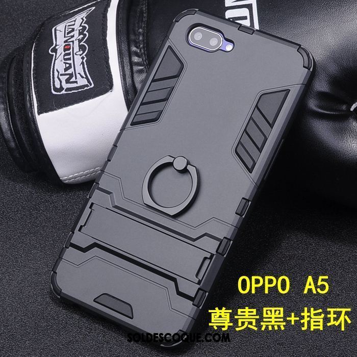 Coque Oppo A5 Étui Délavé En Daim Incassable Téléphone Portable Tout Compris Housse Soldes