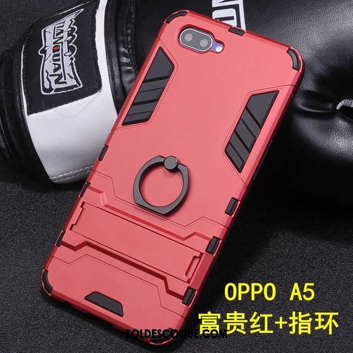 Coque Oppo A5 Étui Délavé En Daim Incassable Téléphone Portable Tout Compris Housse Soldes