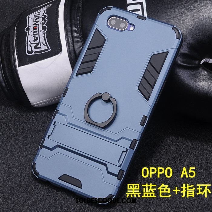 Coque Oppo A5 Étui Délavé En Daim Incassable Téléphone Portable Tout Compris Housse Soldes