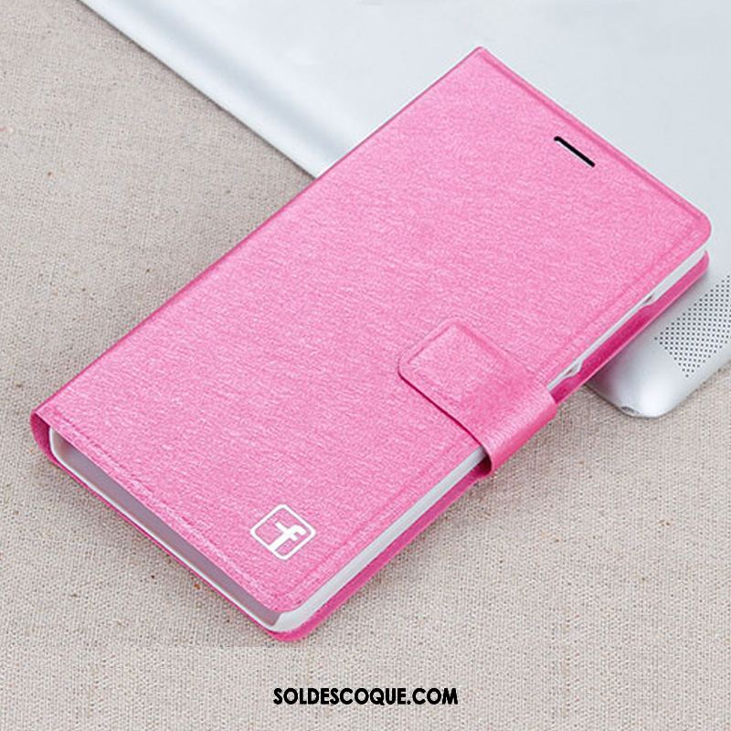 Coque Oppo A73 Clamshell Étui En Cuir Boucle Magnétique Rose Téléphone Portable France