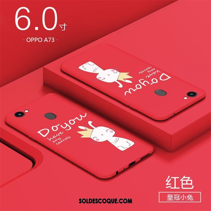 Coque Oppo A73 Créatif Personnalité Rouge Protection Fluide Doux Soldes