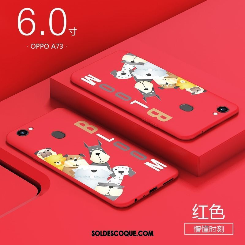 Coque Oppo A73 Créatif Personnalité Rouge Protection Fluide Doux Soldes