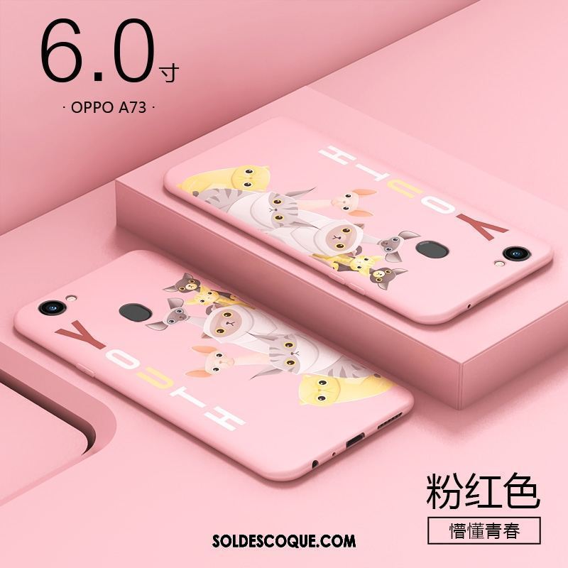 Coque Oppo A73 Créatif Personnalité Rouge Protection Fluide Doux Soldes