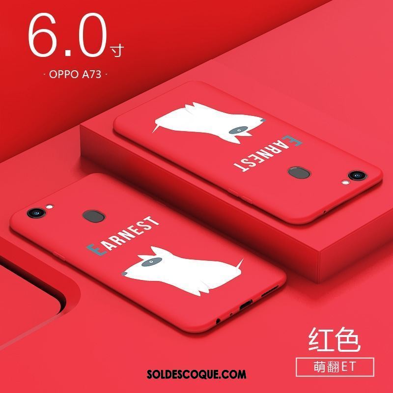 Coque Oppo A73 Créatif Personnalité Rouge Protection Fluide Doux Soldes