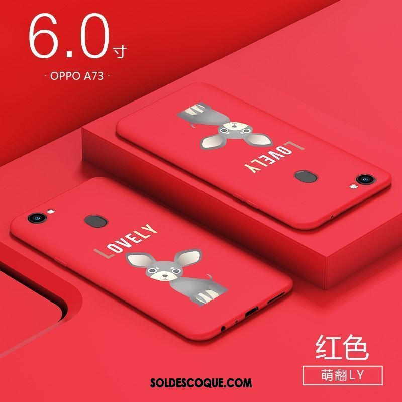 Coque Oppo A73 Créatif Personnalité Rouge Protection Fluide Doux Soldes