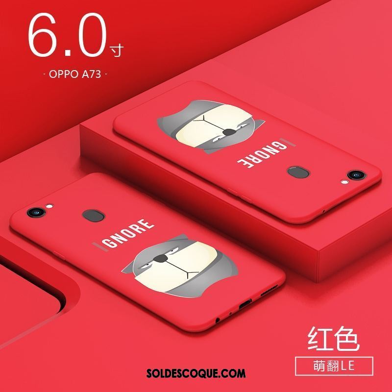 Coque Oppo A73 Créatif Personnalité Rouge Protection Fluide Doux Soldes