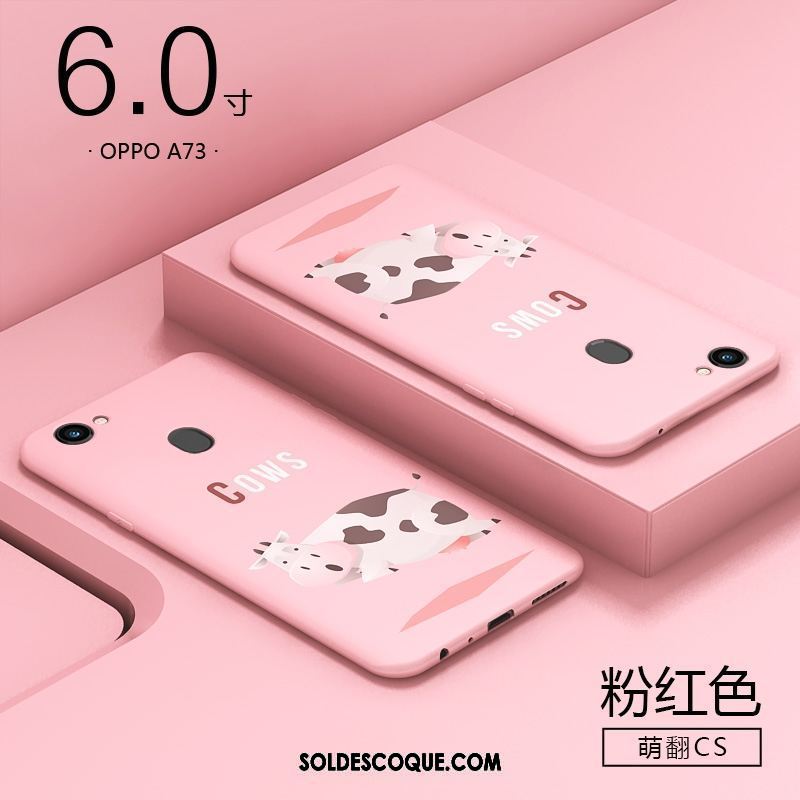 Coque Oppo A73 Créatif Personnalité Rouge Protection Fluide Doux Soldes