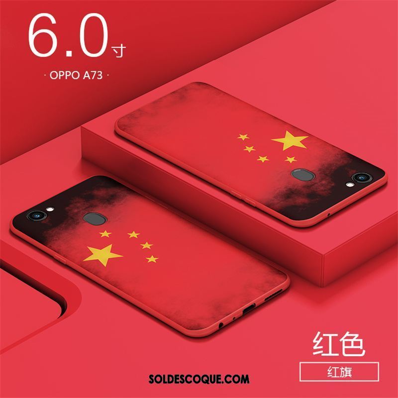 Coque Oppo A73 Créatif Personnalité Rouge Protection Fluide Doux Soldes