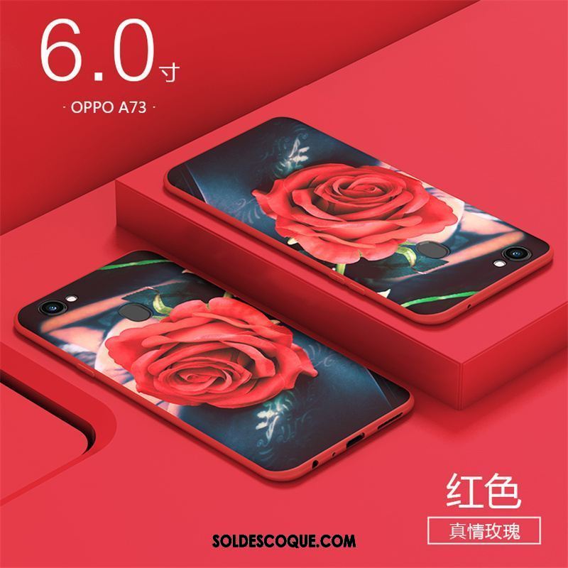 Coque Oppo A73 Créatif Personnalité Rouge Protection Fluide Doux Soldes