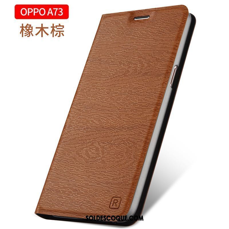 Coque Oppo A73 Créatif Étui En Cuir Protection Marque De Tendance Or Pas Cher