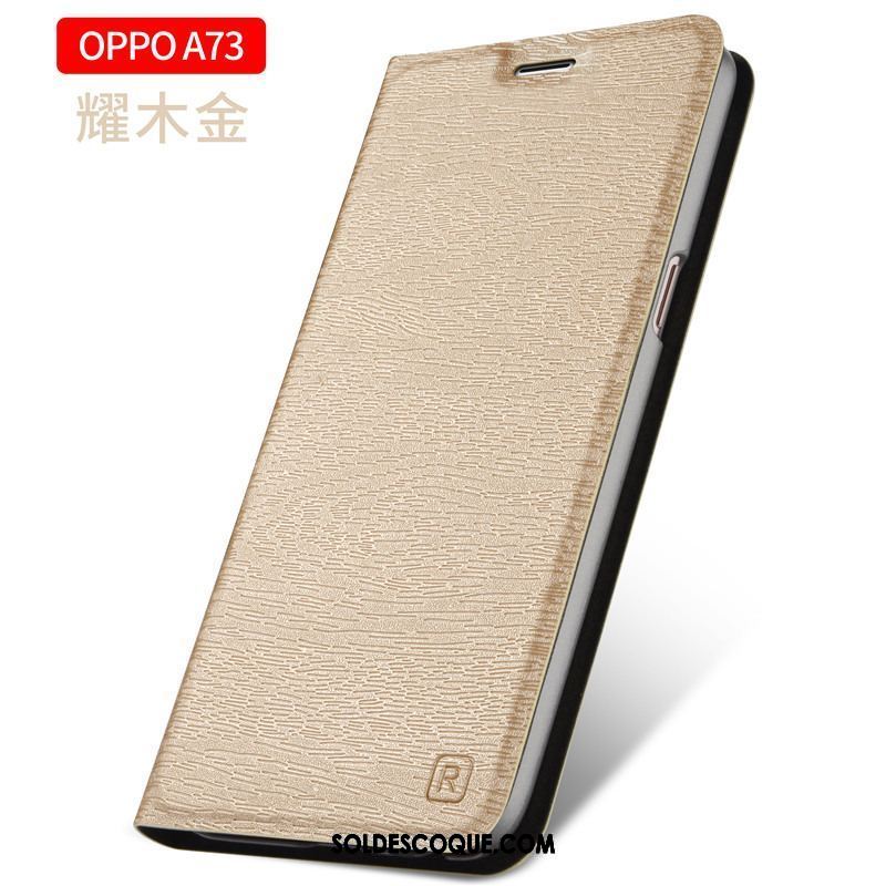 Coque Oppo A73 Créatif Étui En Cuir Protection Marque De Tendance Or Pas Cher