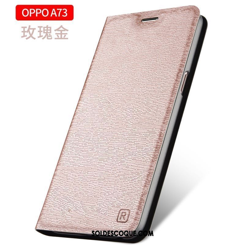 Coque Oppo A73 Créatif Étui En Cuir Protection Marque De Tendance Or Pas Cher