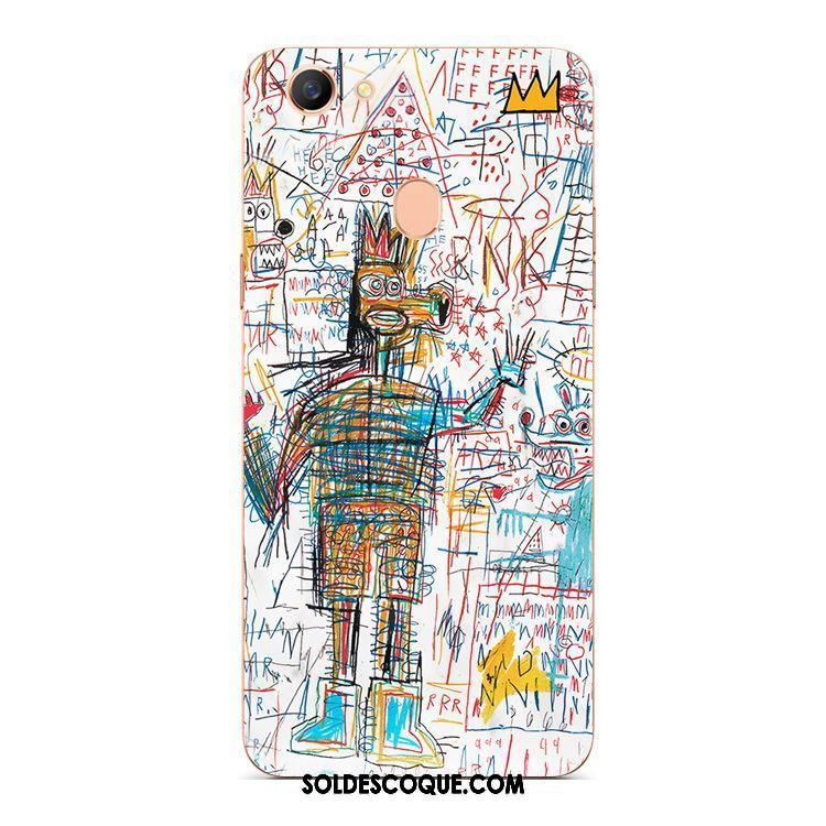 Coque Oppo A73 Fluide Doux Blanc Graffiti Téléphone Portable Enfant Housse Soldes