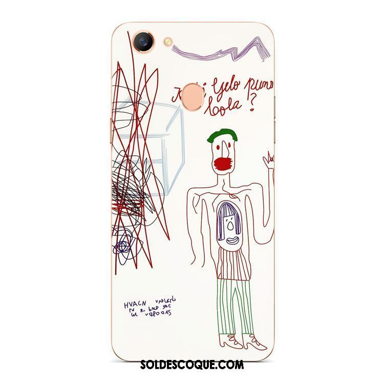 Coque Oppo A73 Fluide Doux Blanc Graffiti Téléphone Portable Enfant Housse Soldes