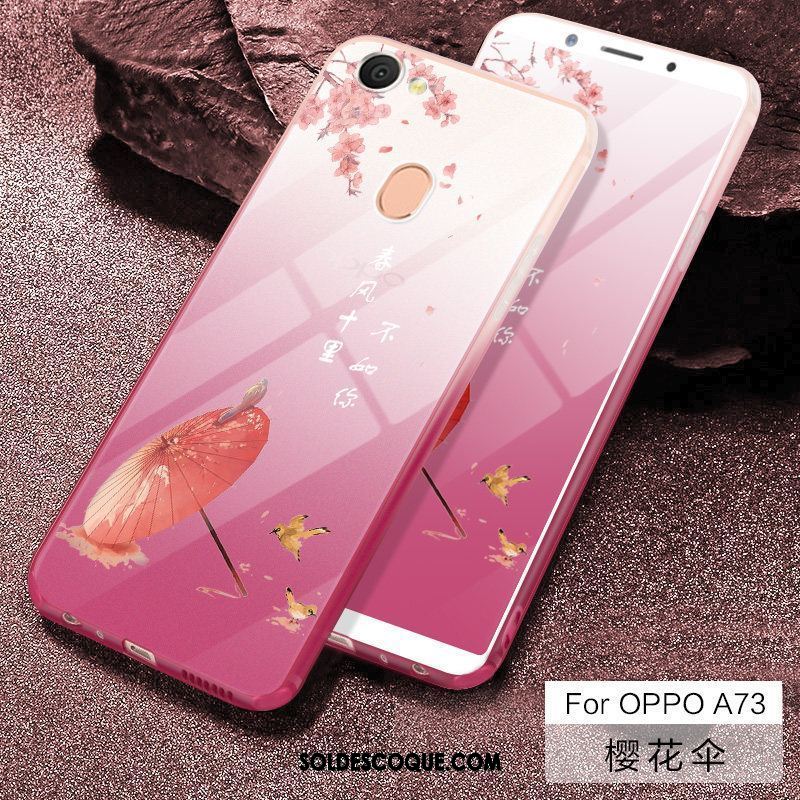 Coque Oppo A73 Fluide Doux Couvercle Arrière Petit Protection Charmant En Ligne